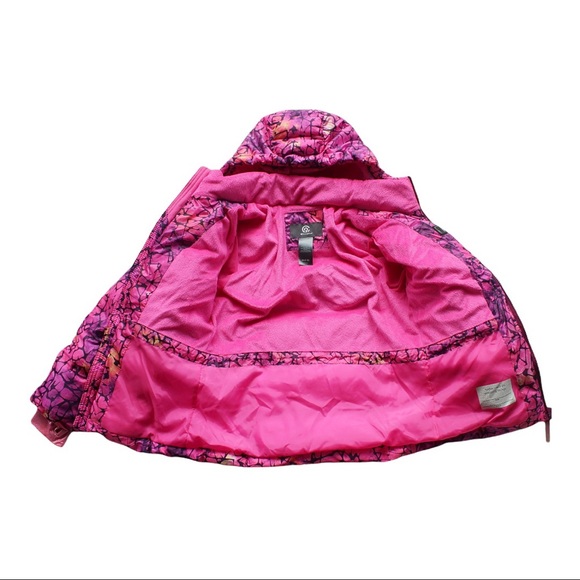 Pink Print Lightweight Puffer Jacket Size 7/8